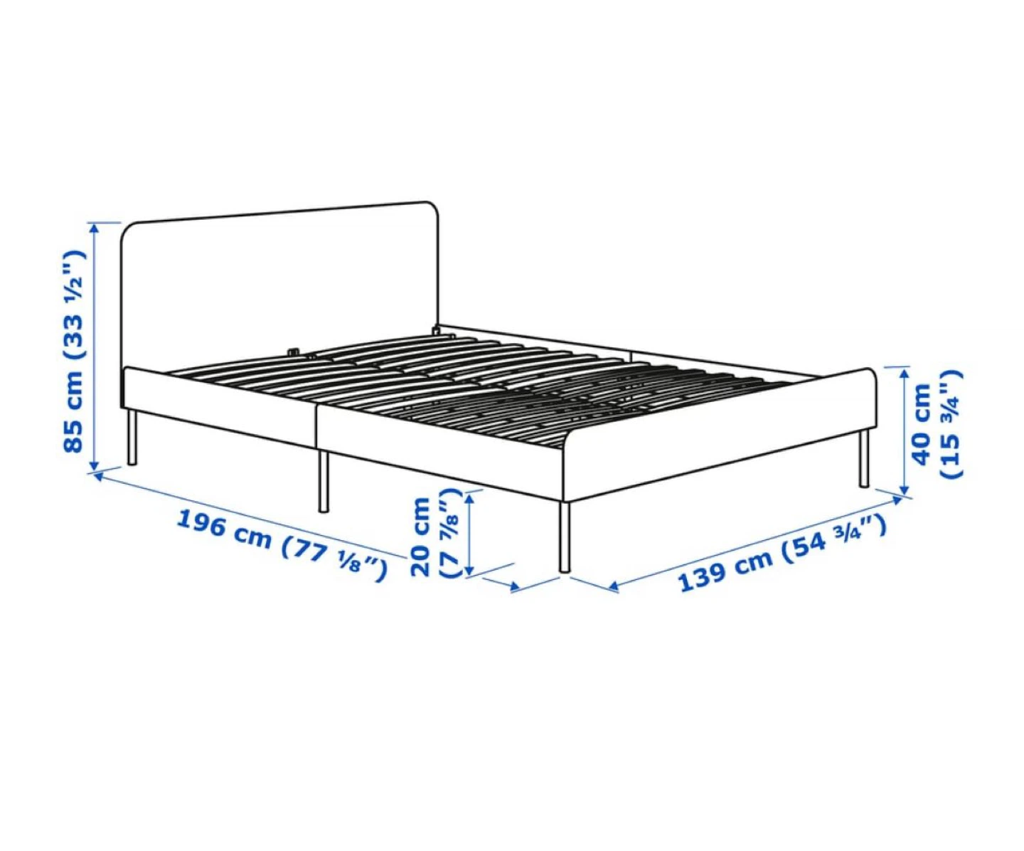 IKEA Bed Frame with Headboard - Queen size mattress - photo 2