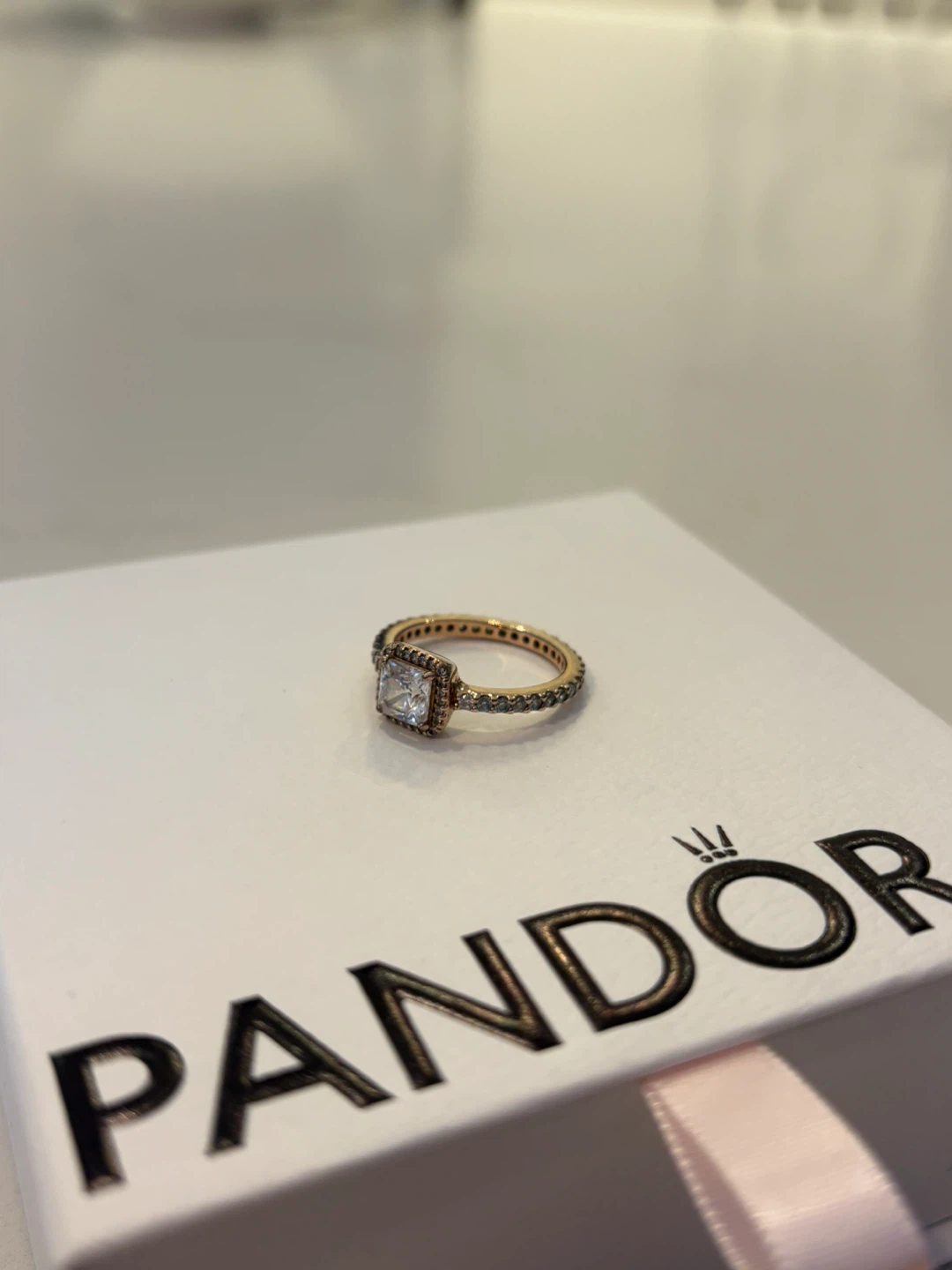 Pandora Rose Gold Princess Cut Ring - photo 3