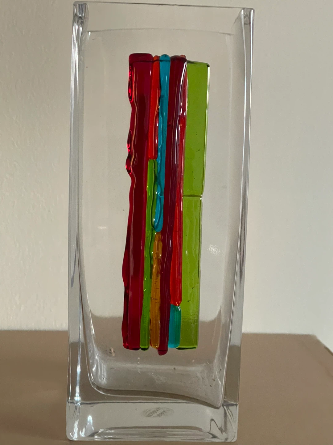Decorative Glass Vase with Colorful Insert - photo 2