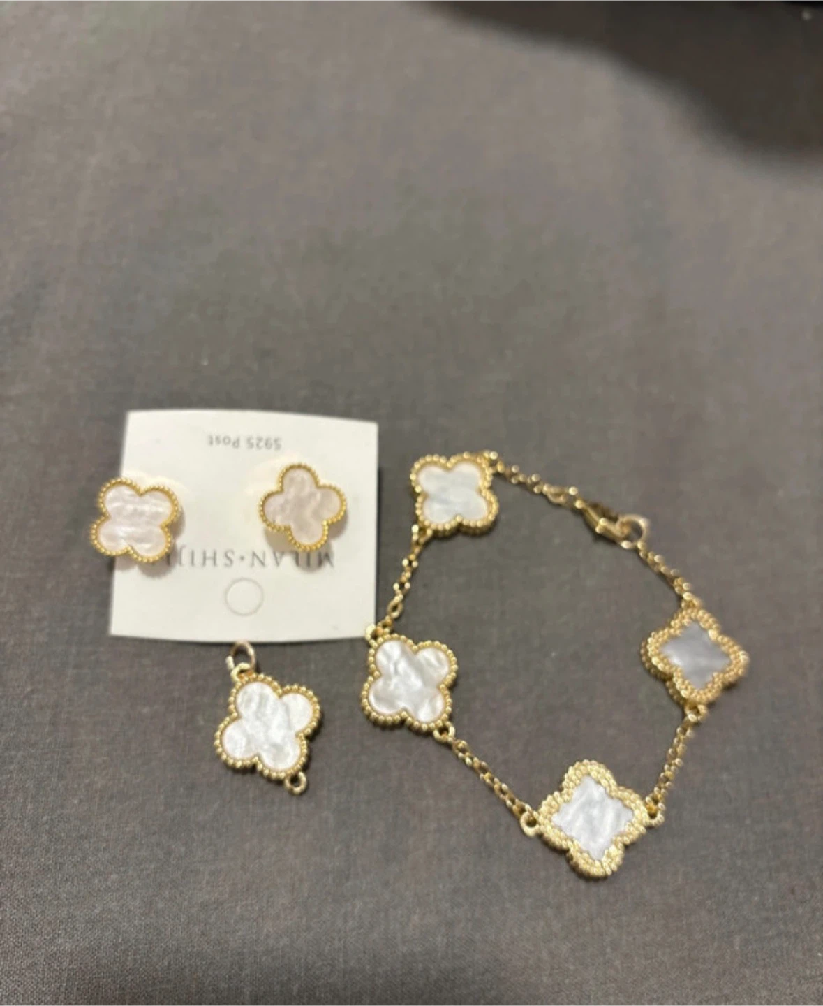 Clover Bracelet and Earring Set