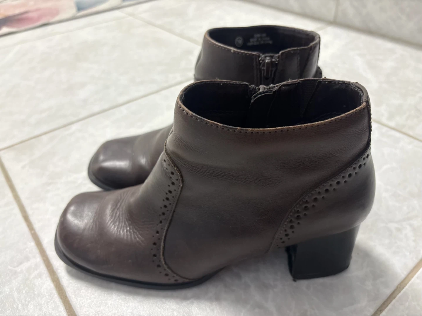 Brown Leather Ankle Boots