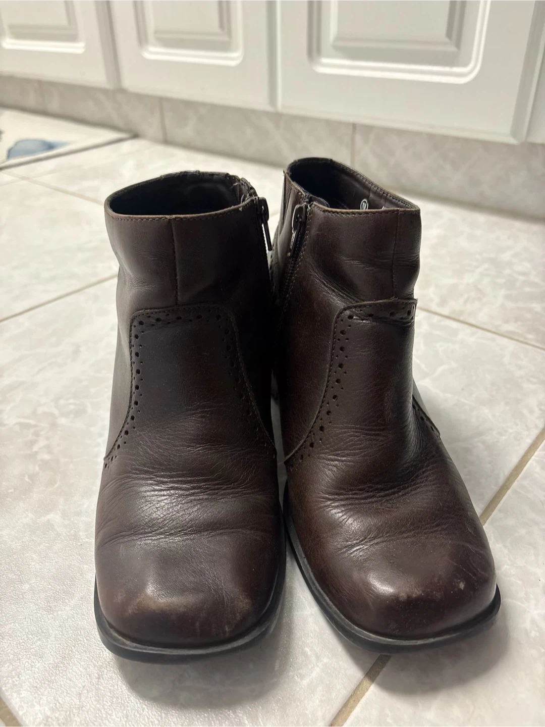Brown Leather Ankle Boots - photo 2