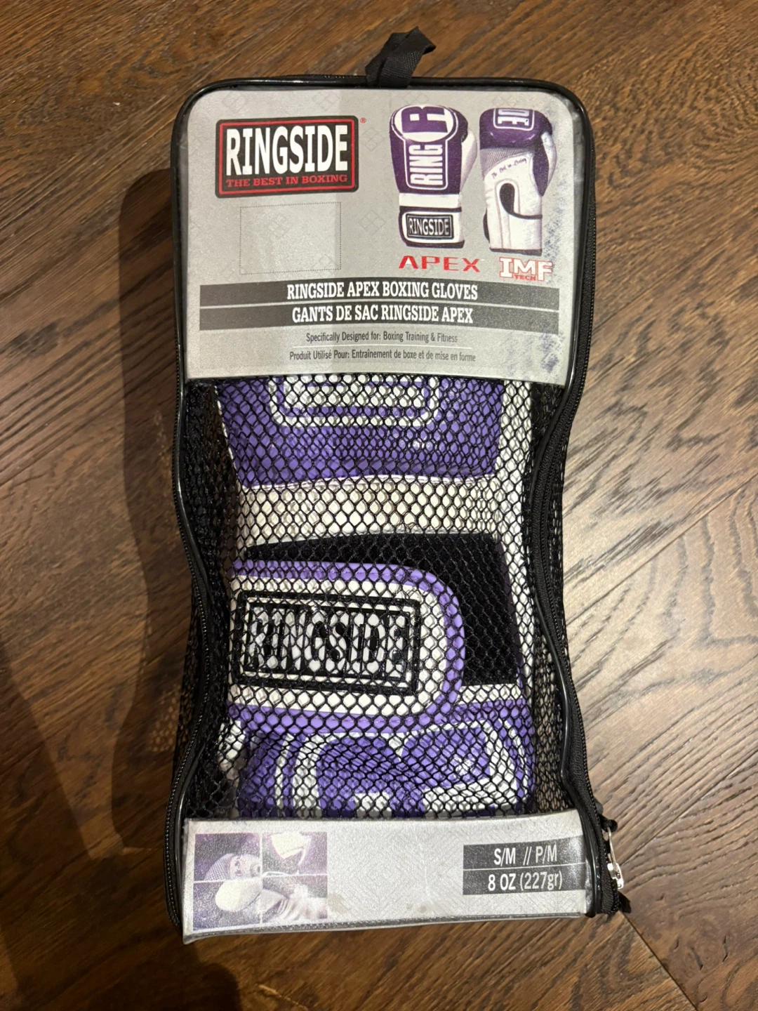 Ringside Apex Boxing Gloves S/M 8oz Purple