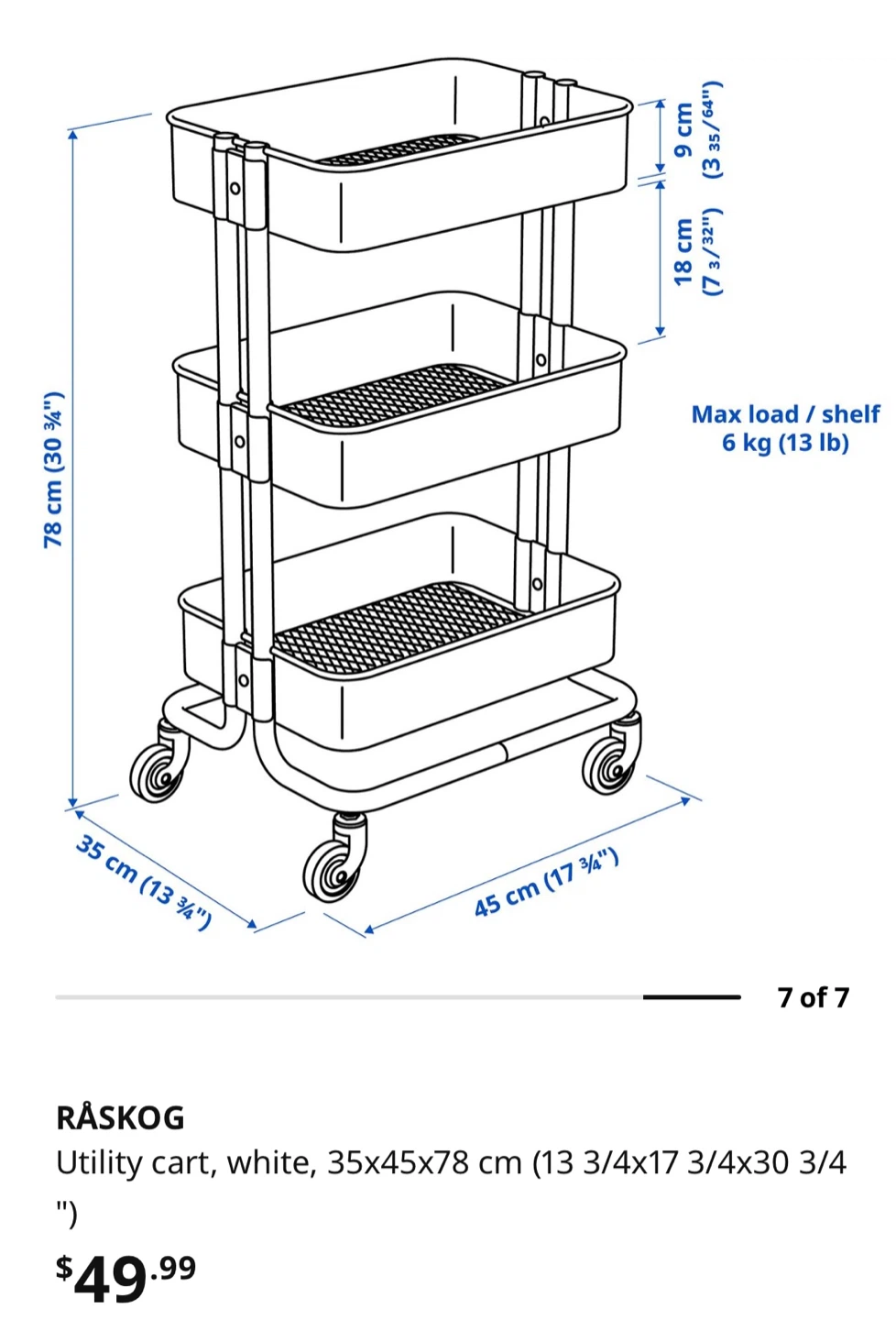 IKEA - RÅSKOG Cart with lid - photo 2