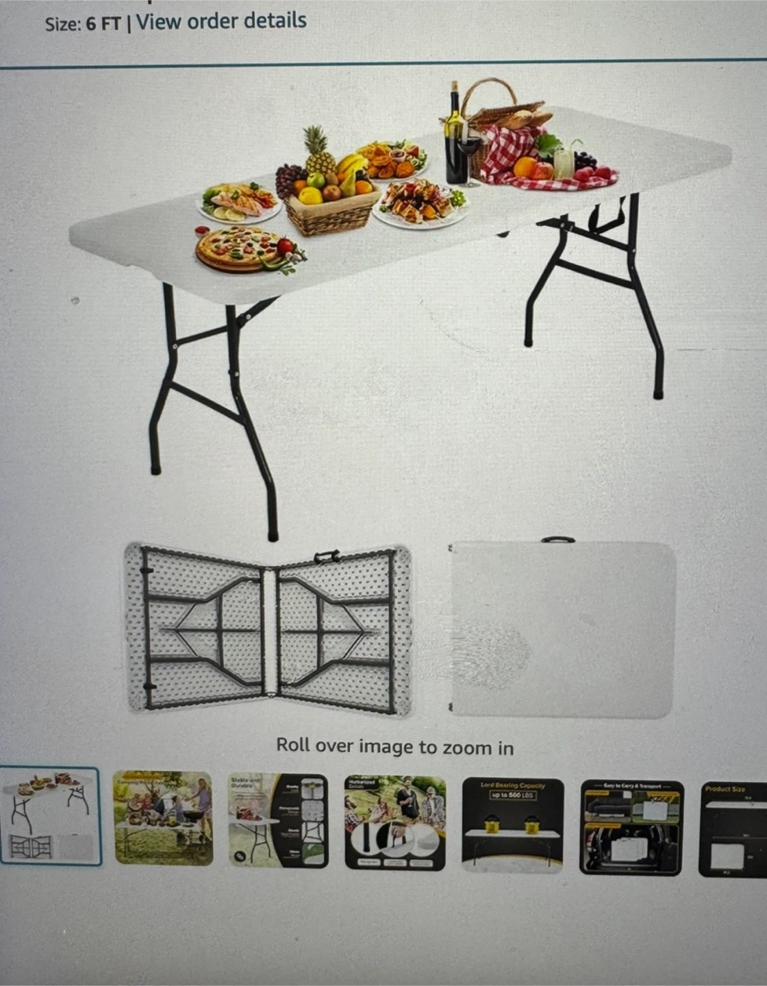 6 FT Folding Table