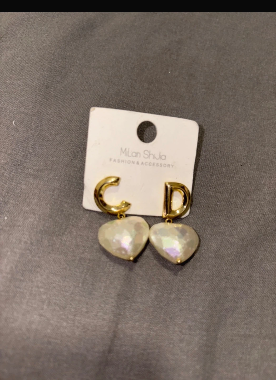 Milan Shjia Pearl Heart Earrings