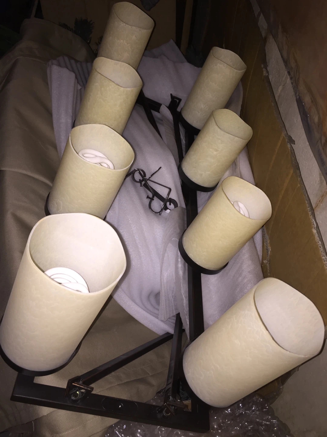 🏆8-Light Chandelier with Cylindrical Shades - photo 3