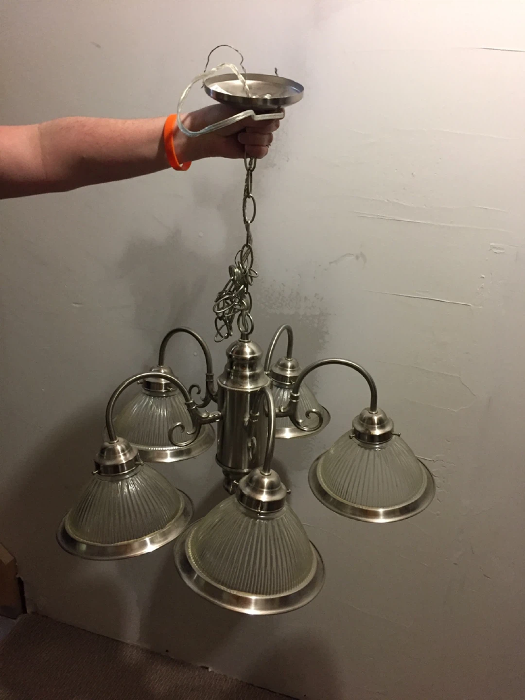 🏆5-Light Chandelier with Glass Shades - photo 3