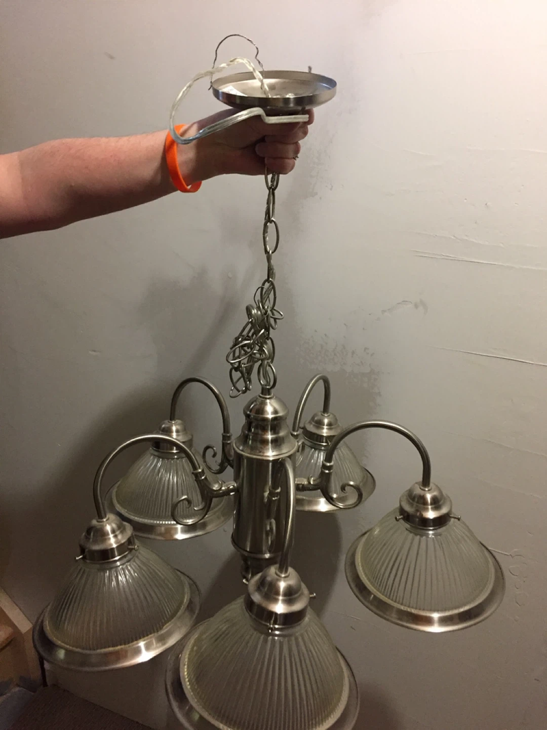 🏆5-Light Chandelier with Glass Shades - photo 2
