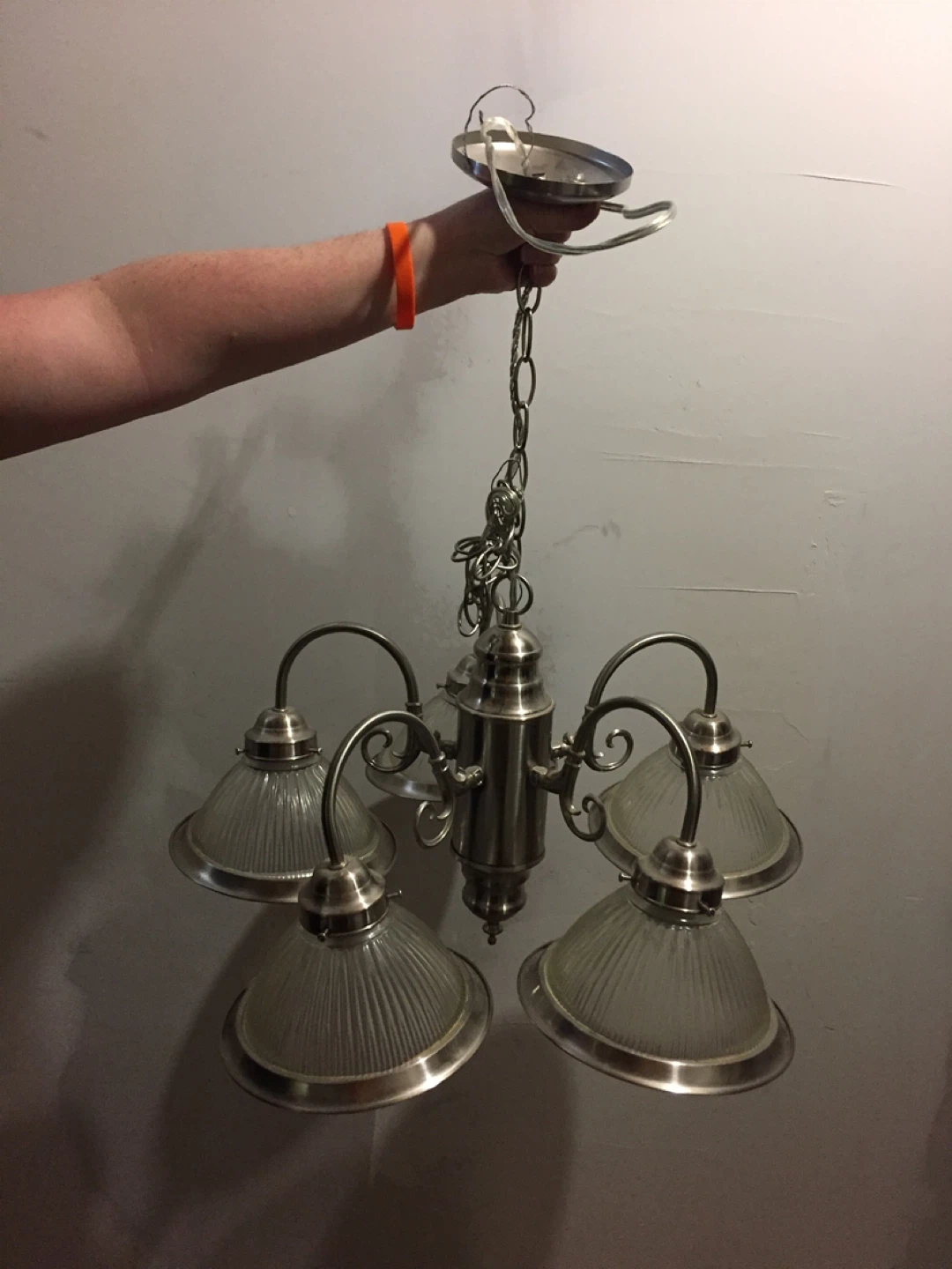 🏆5-Light Chandelier with Glass Shades