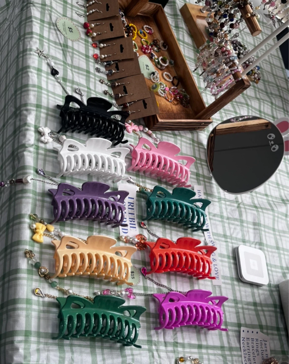 Hair Claw Clips with Charms