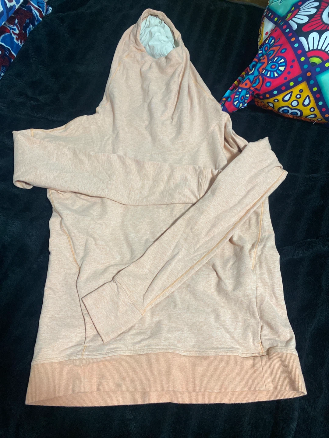 Peach Melange Hoodie