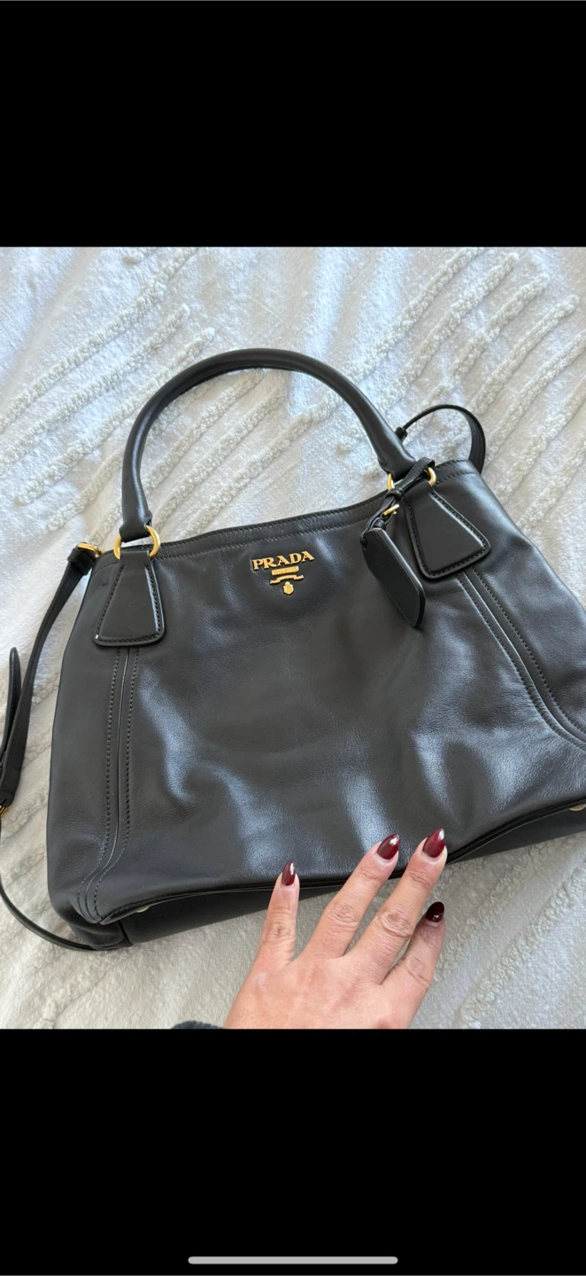 Prada Sacca 2 Manici Nero Leather Tote Bag - photo 3