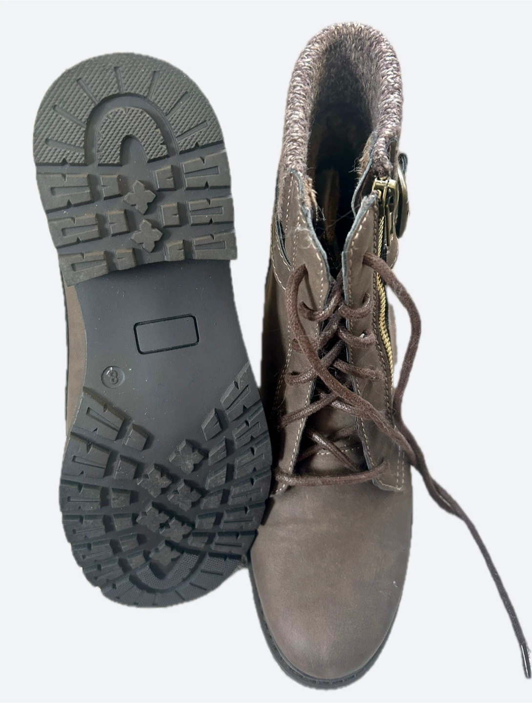Grey Lace-Up Ankle Boots /Size 8 +NEW - photo 2