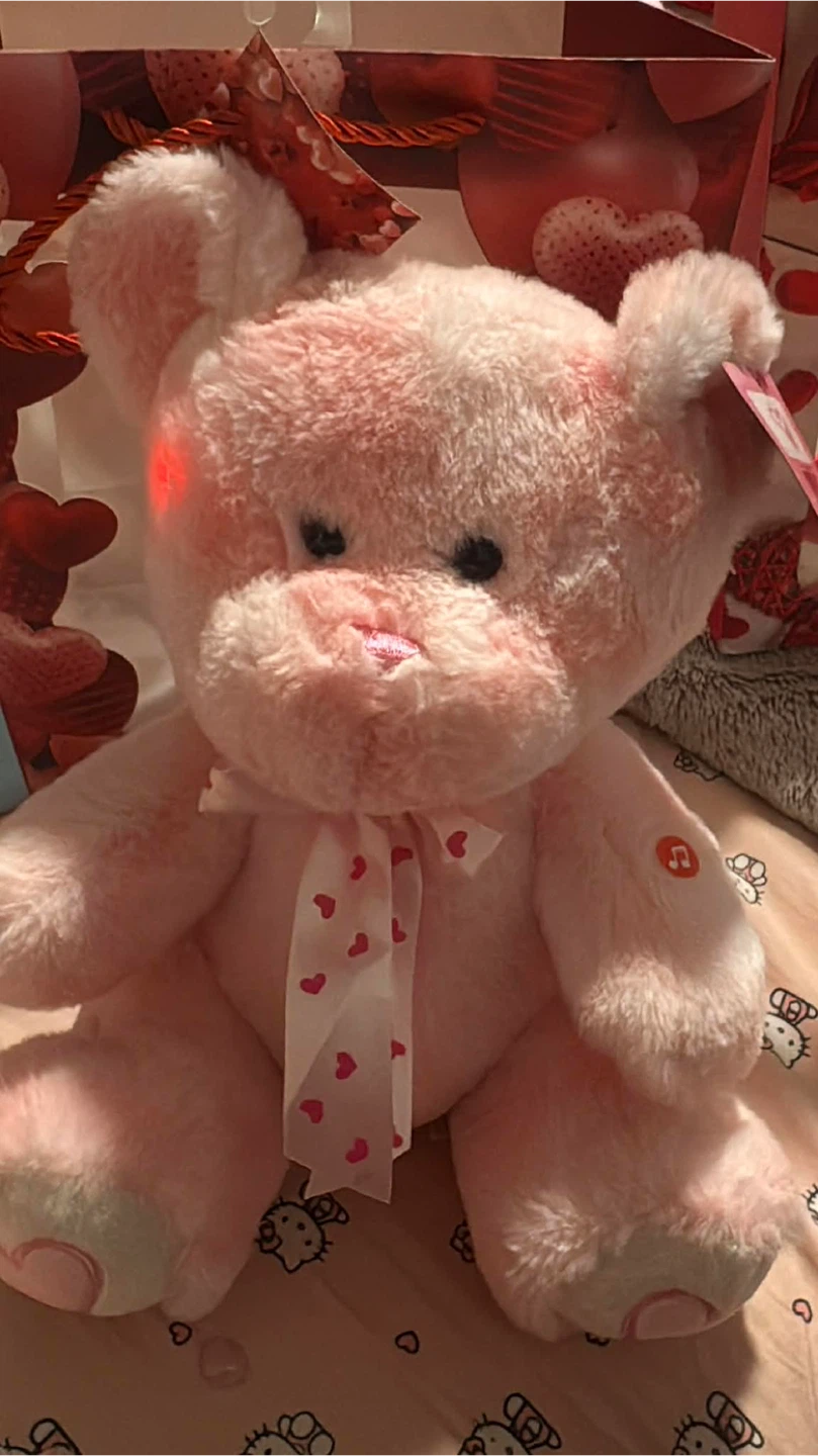 Pink Light-Up  and song Teddy Bear Plush Toy - photo 3