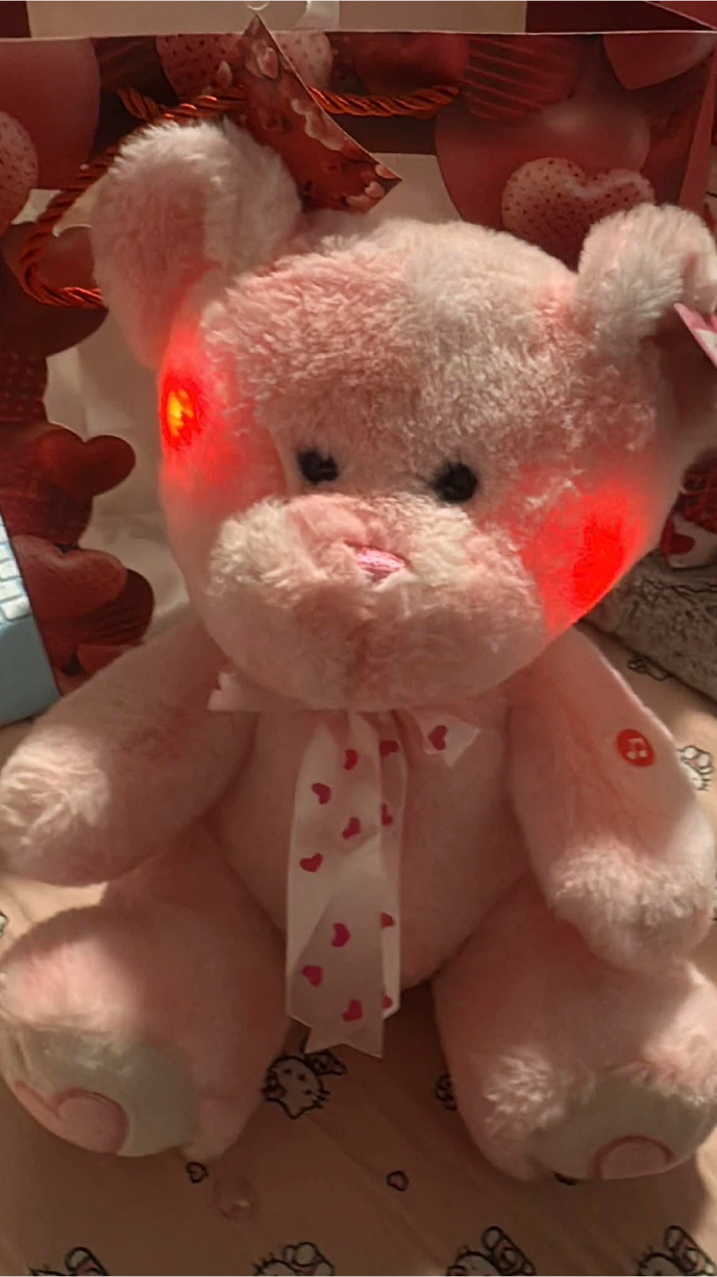 Pink Light-Up  and song Teddy Bear Plush Toy - photo 5