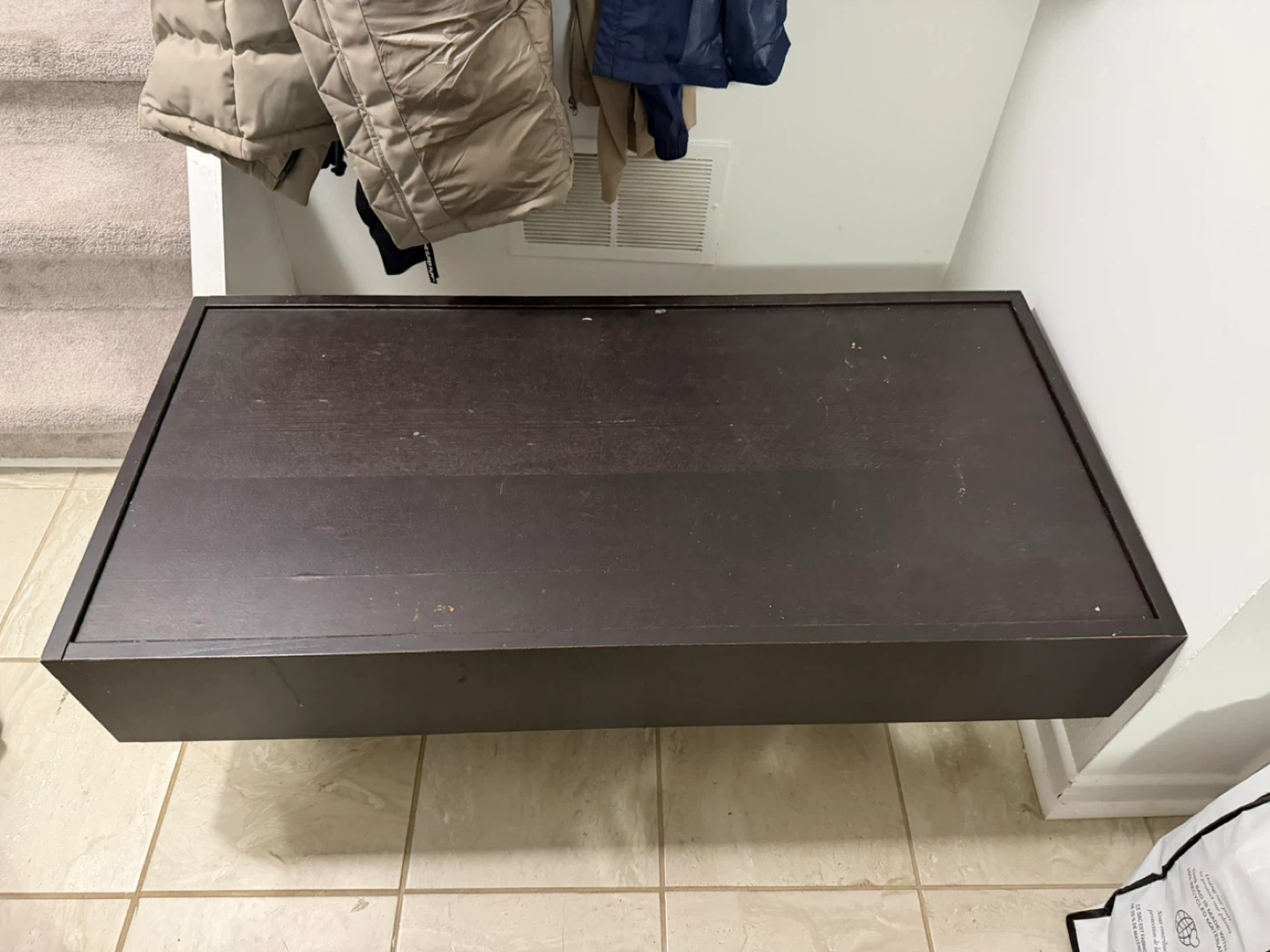 Dark Brown Storage Bench (coffee table) - photo 2
