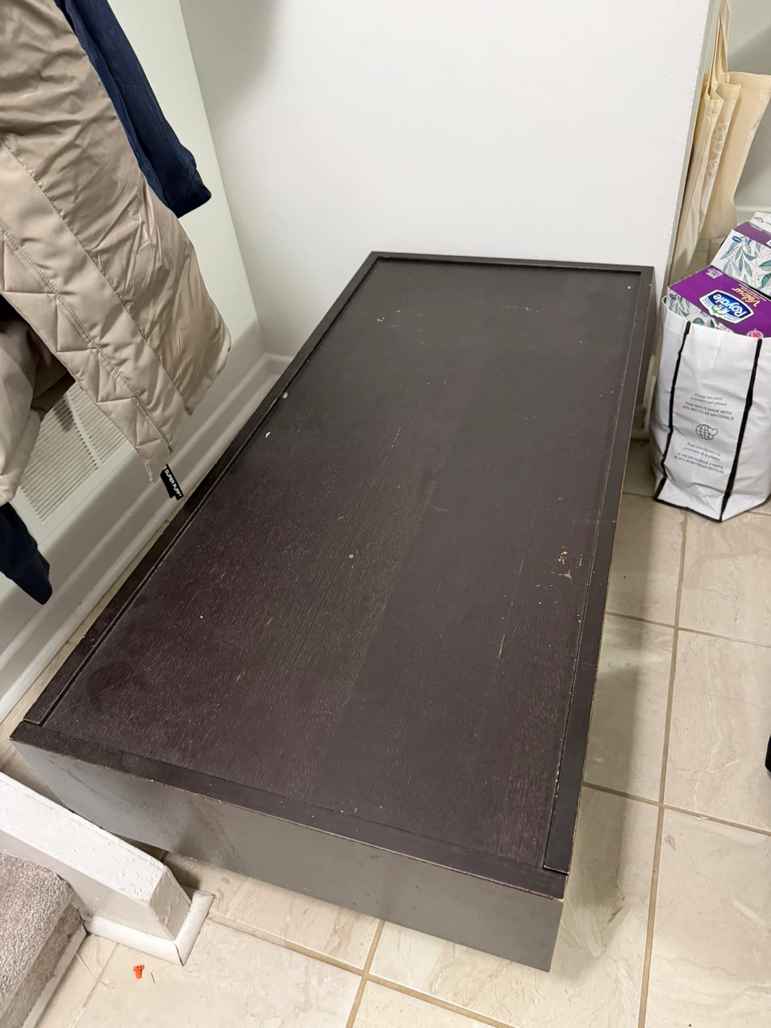 Dark Brown Storage Bench (coffee table) - photo 3