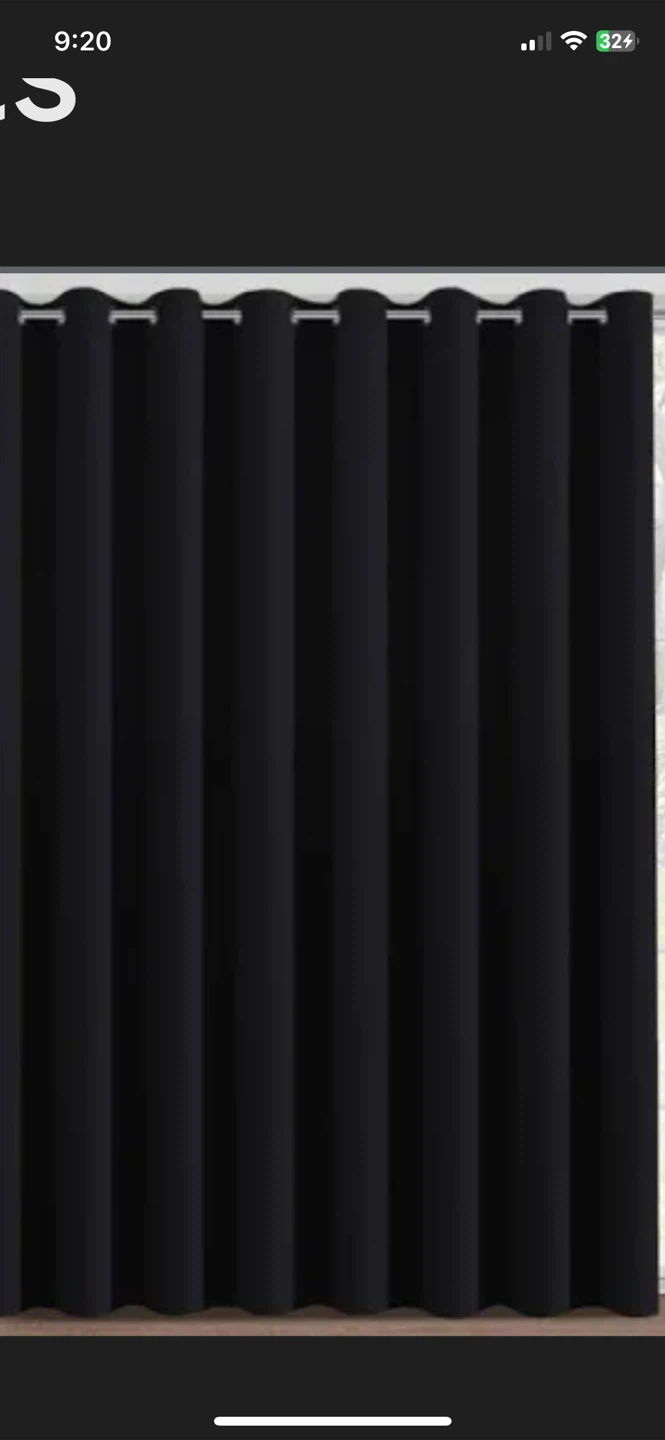 Black Curtain - 116 by 80 inches