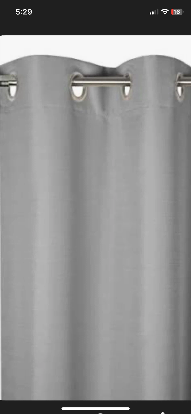 Gray Grommet Curtains - 82" x 50" - photo 2