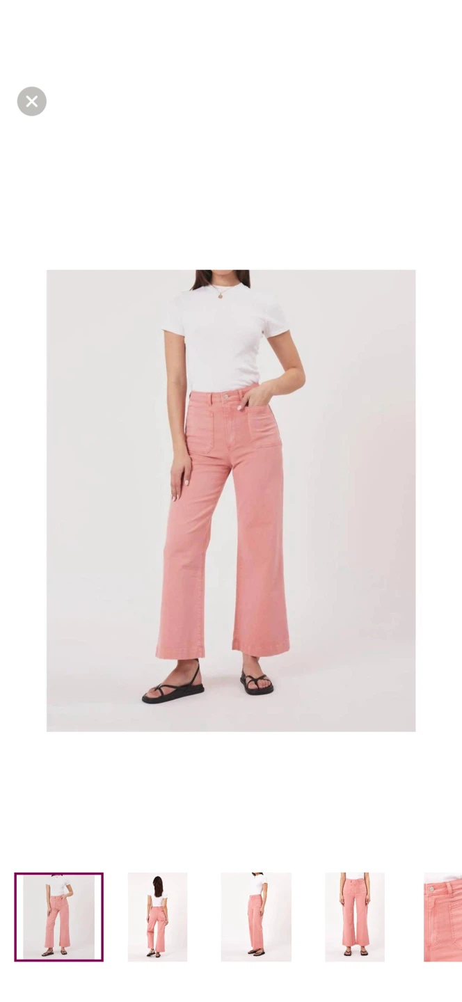Rolla’s Sailor Drill Jeans High Rise Flare Leg Peach Size 30 🏆