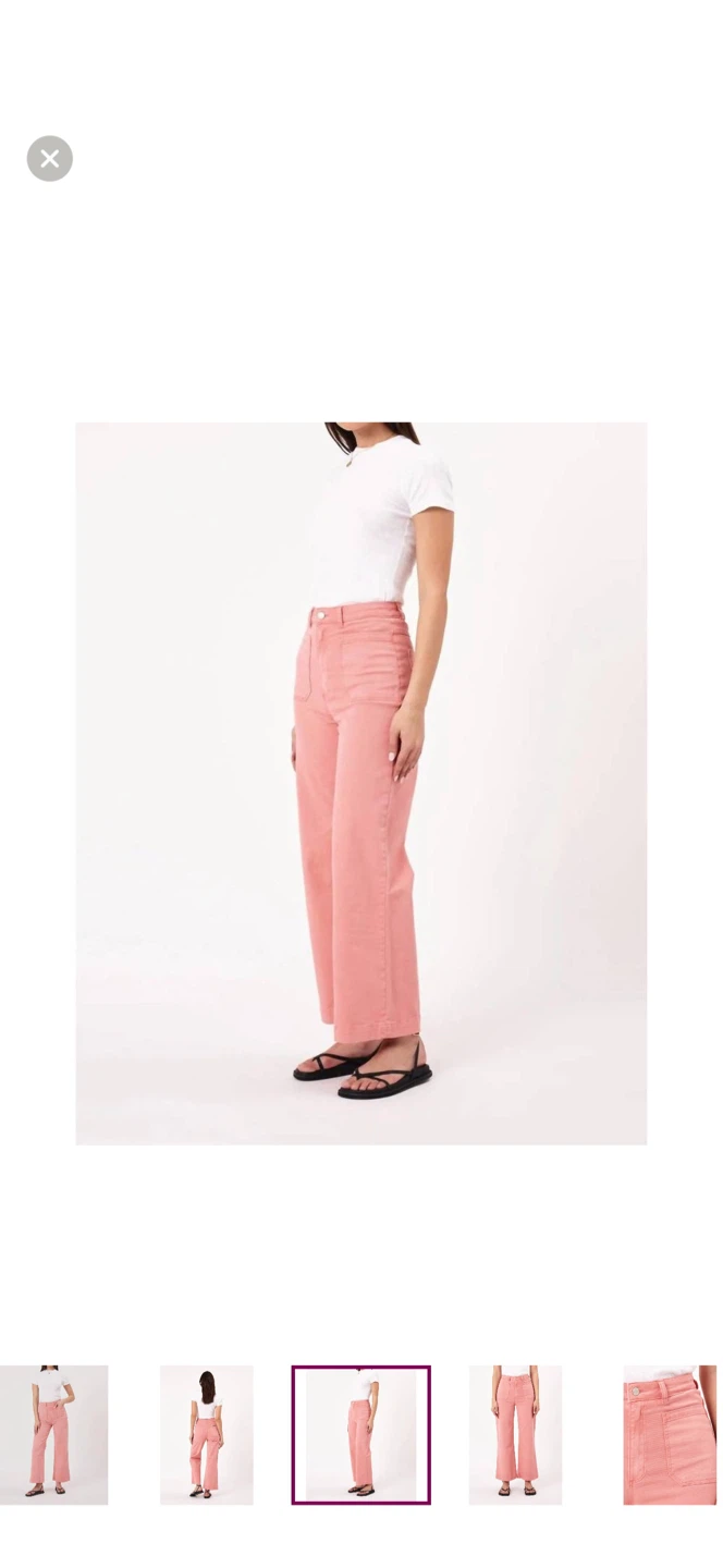 Rolla’s Sailor Drill Jeans High Rise Flare Leg Peach Size 30 🏆 - photo 3
