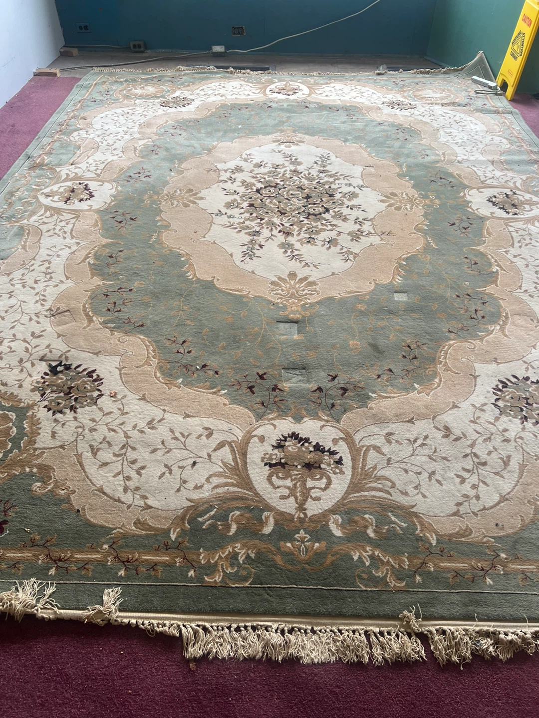 Large Area Rug - Green & Beige - 300x400 cm - photo 4