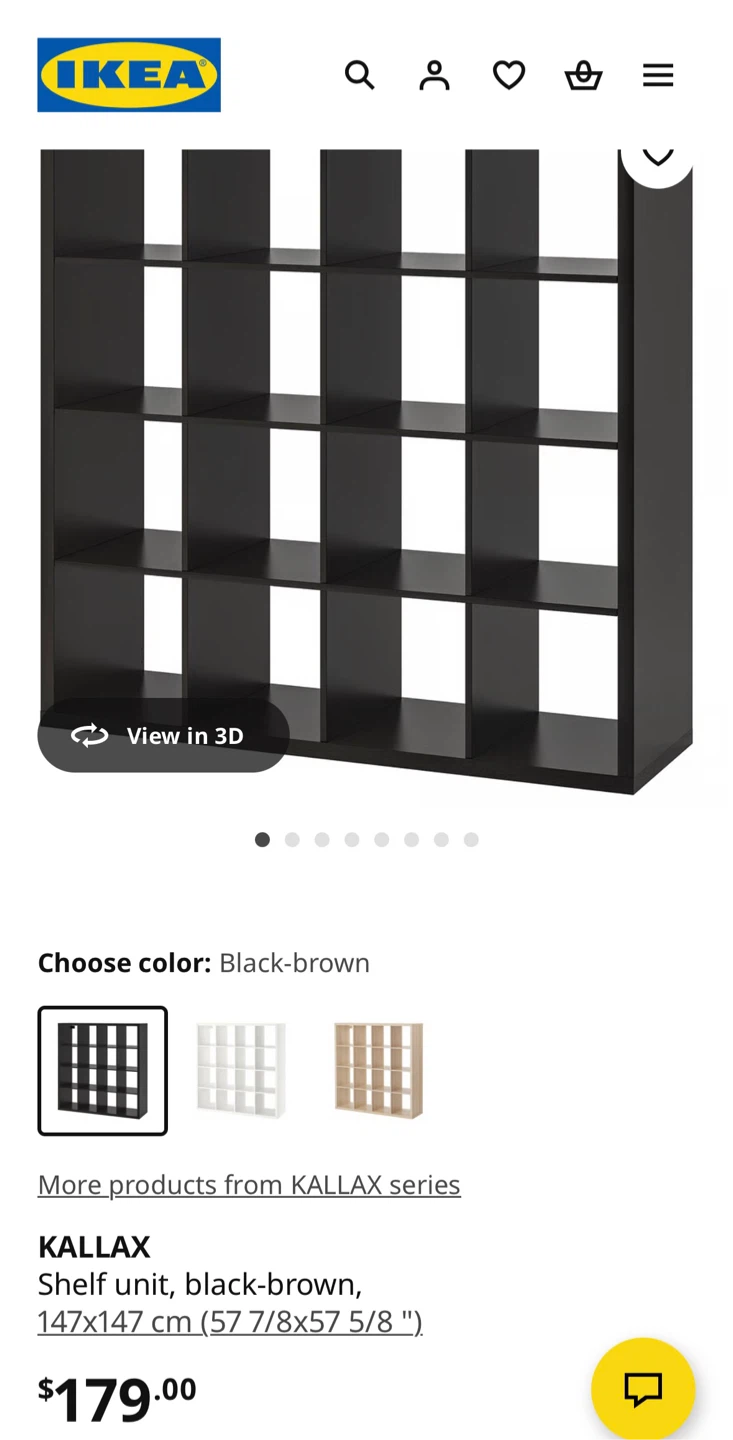 IKEA KALLAX Shelf Unit - Black-brown - photo 4