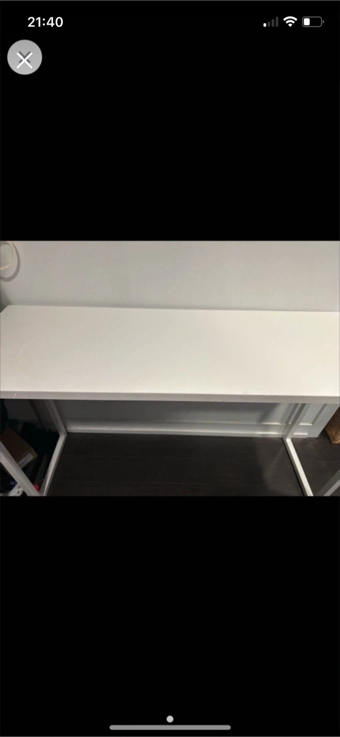 2 desks with metal legs