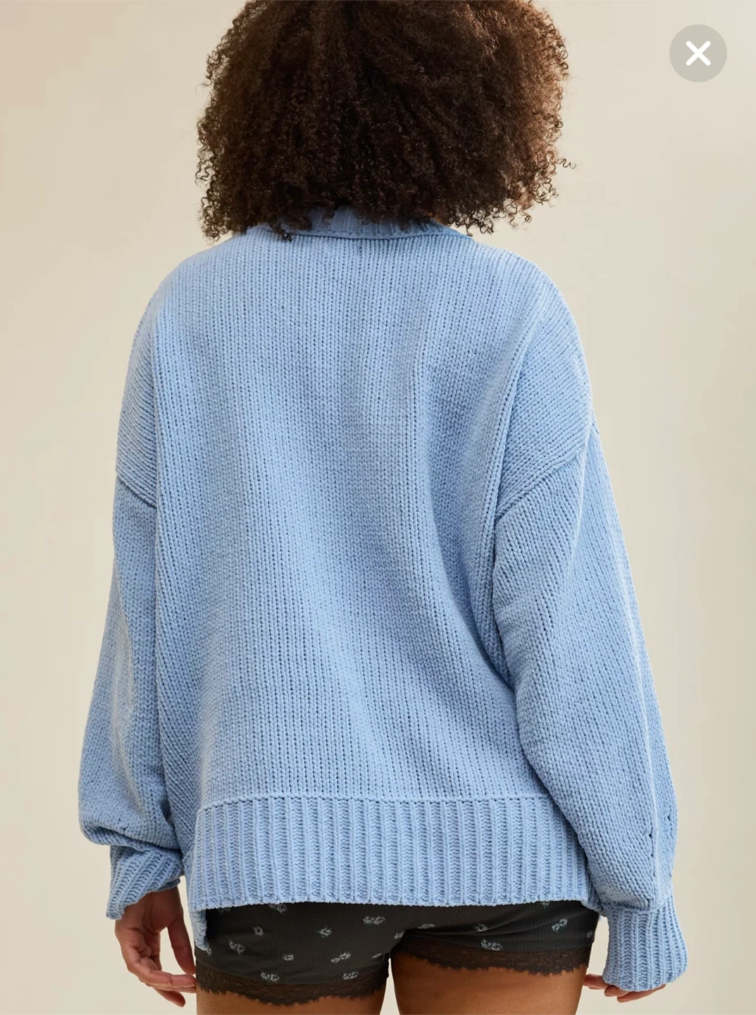 Aerie Like Candy Oversized Sweater Monaco Blue XXS 🏆 - photo 2