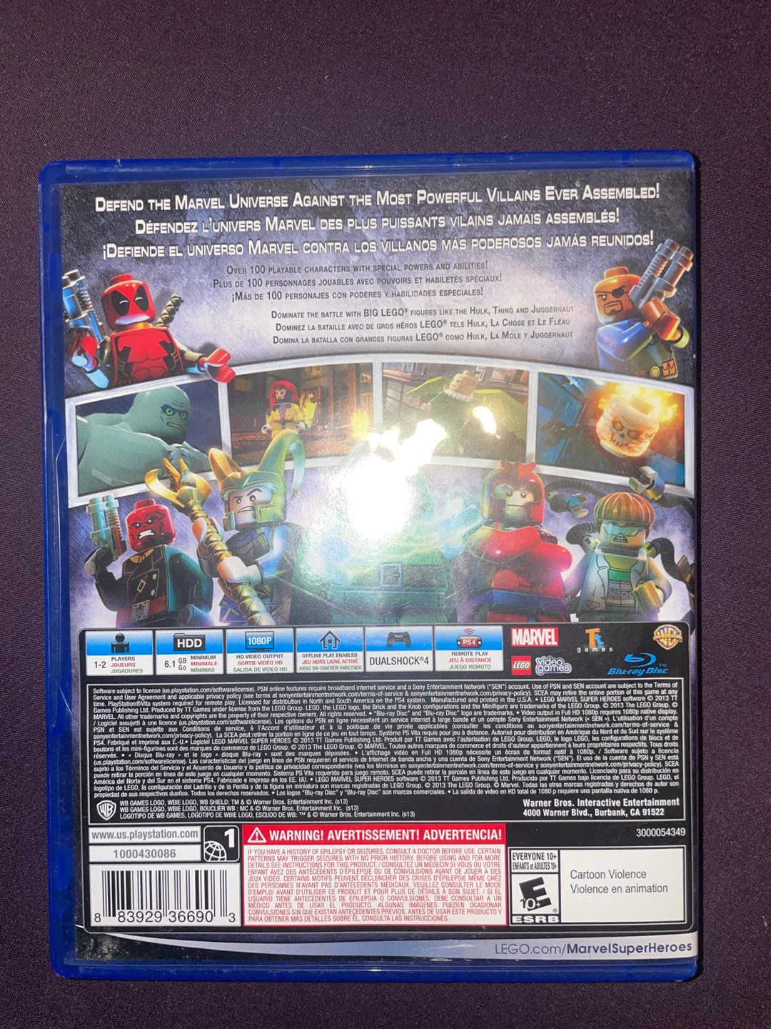 LEGO Marvel Super Heroes Video Game for PS4 - photo 2
