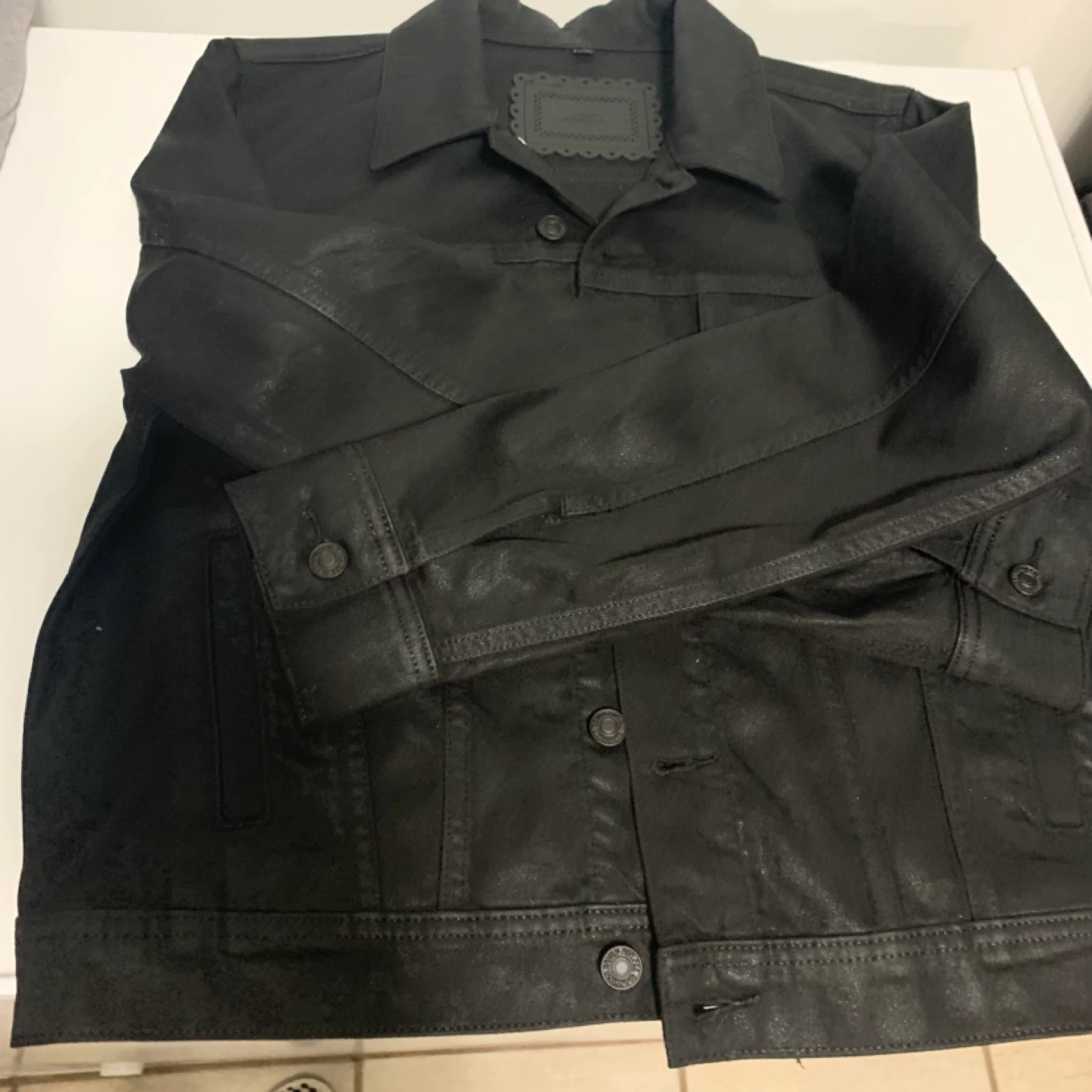 7 For All Mankind Black Denim Jacket - photo 2