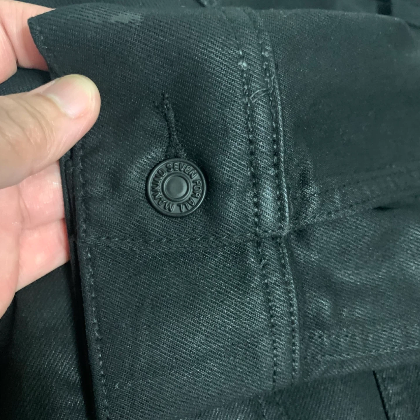 7 For All Mankind Black Denim Jacket - photo 3