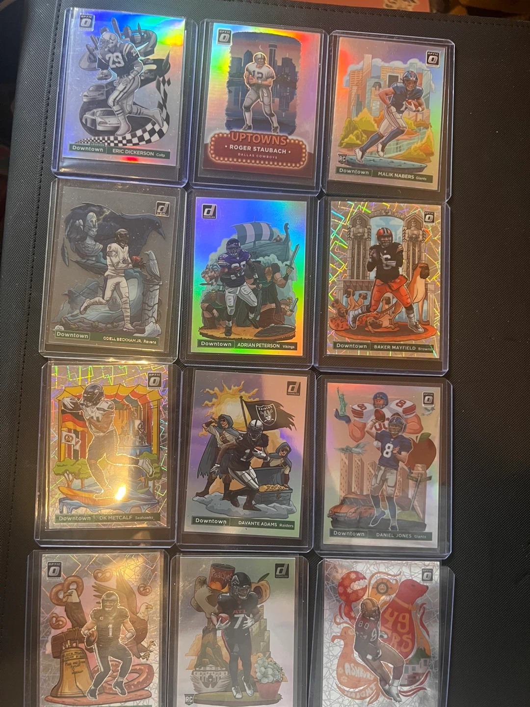 12 x Panini Donruss Optic Prizm DOWNTOWN Cards