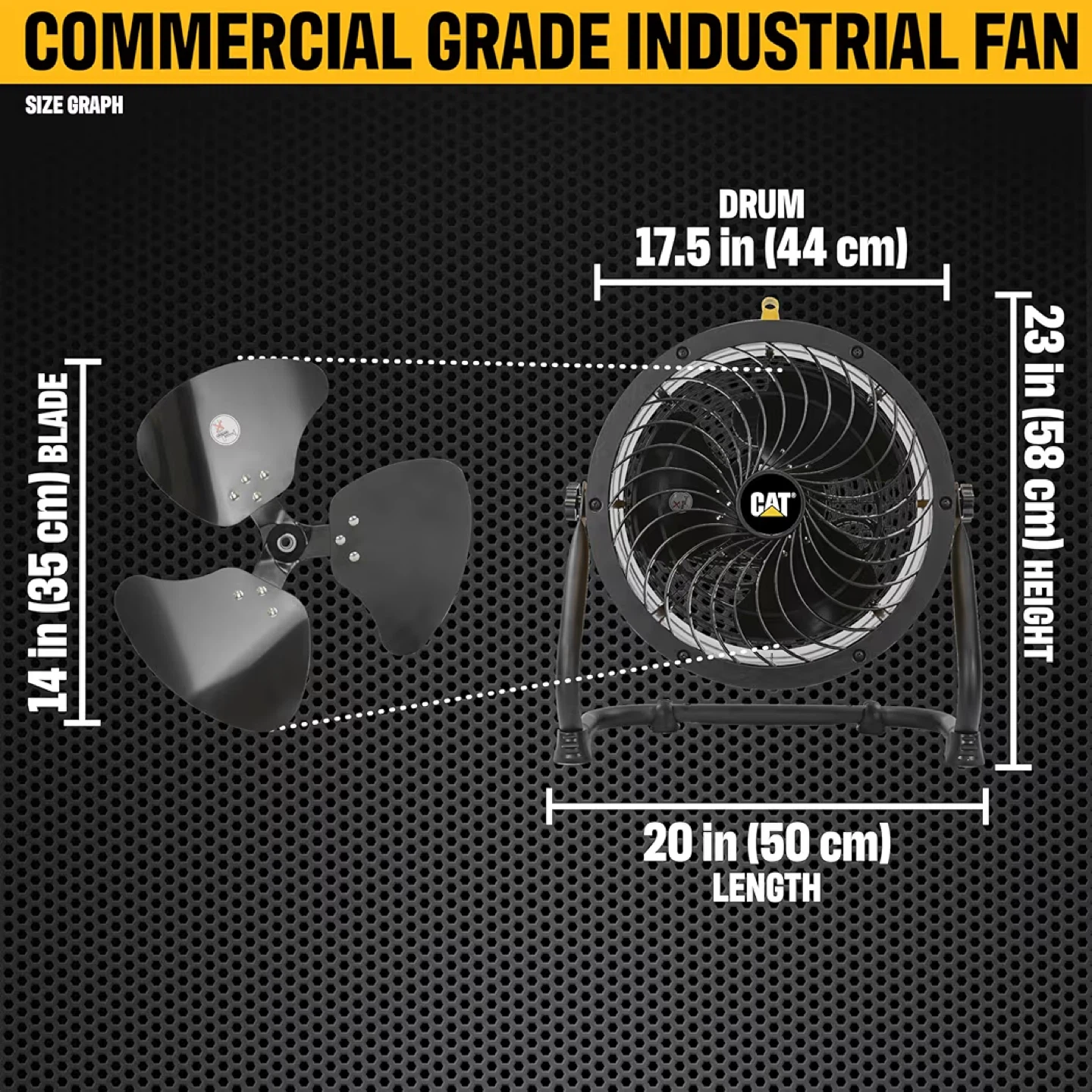 CATERPILLAR HVD-14AC 14-in High Velocity Drum Air Circulator Fan - photo 3