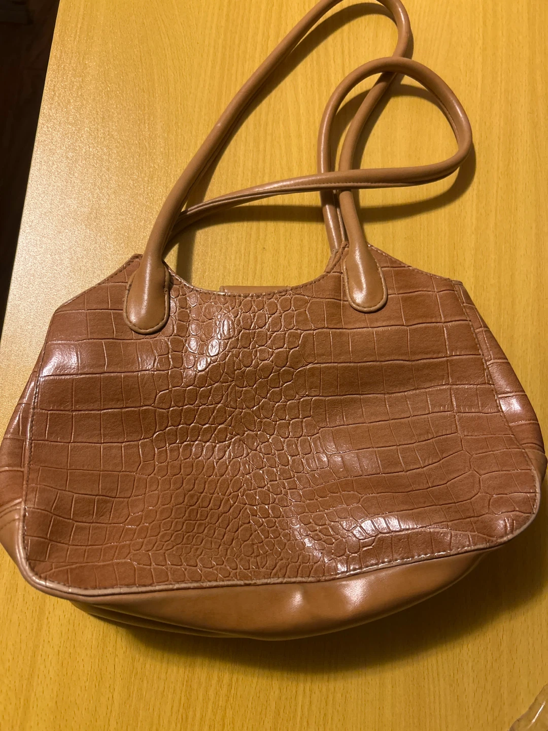 Brown Faux Croc Handbag🏆 - photo 2