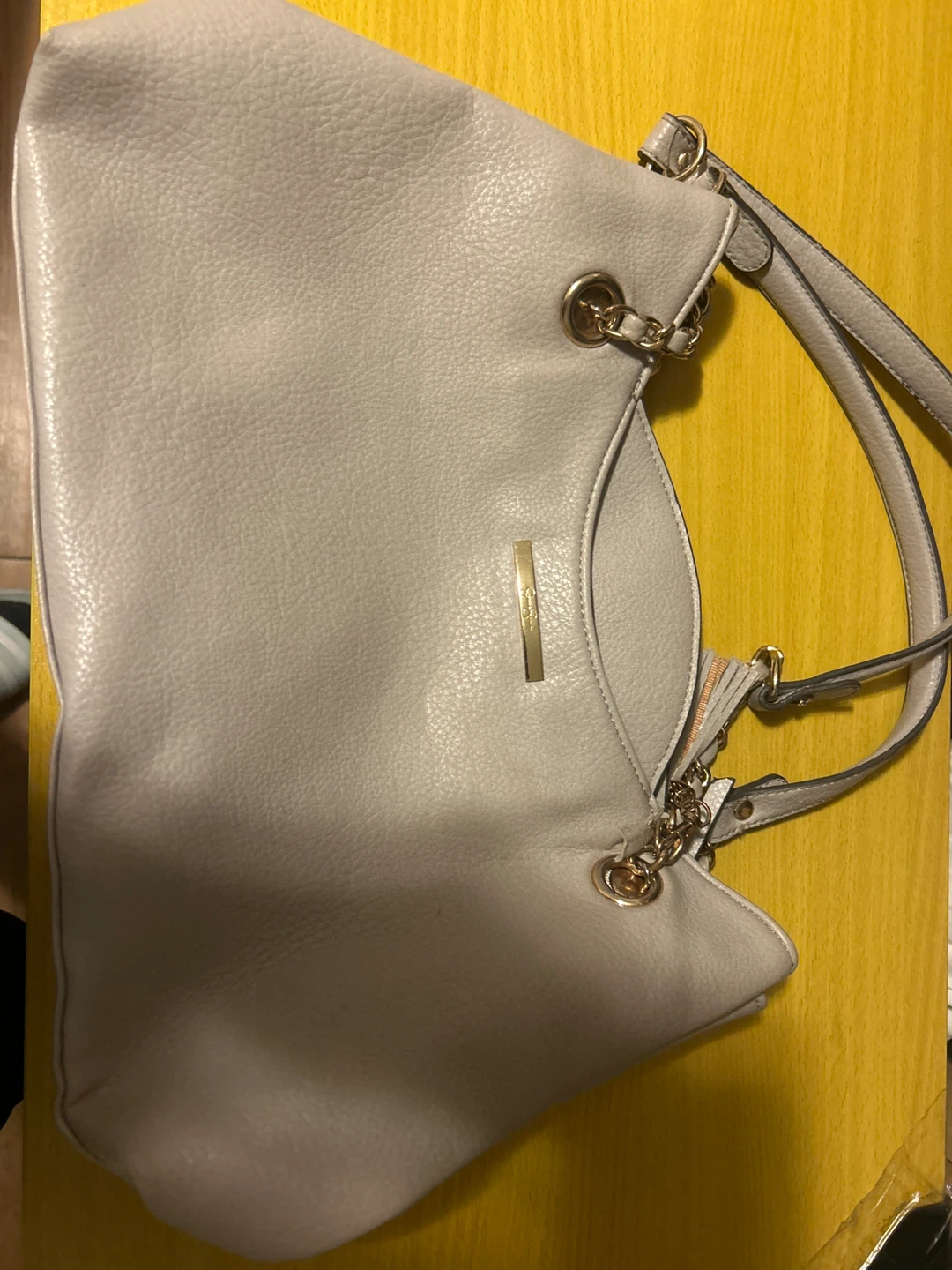 Light Grey Faux Leather Shoulder Bag🏆