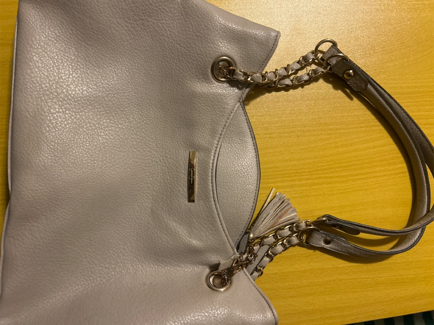 Light Grey Faux Leather Shoulder Bag🏆 - photo 3