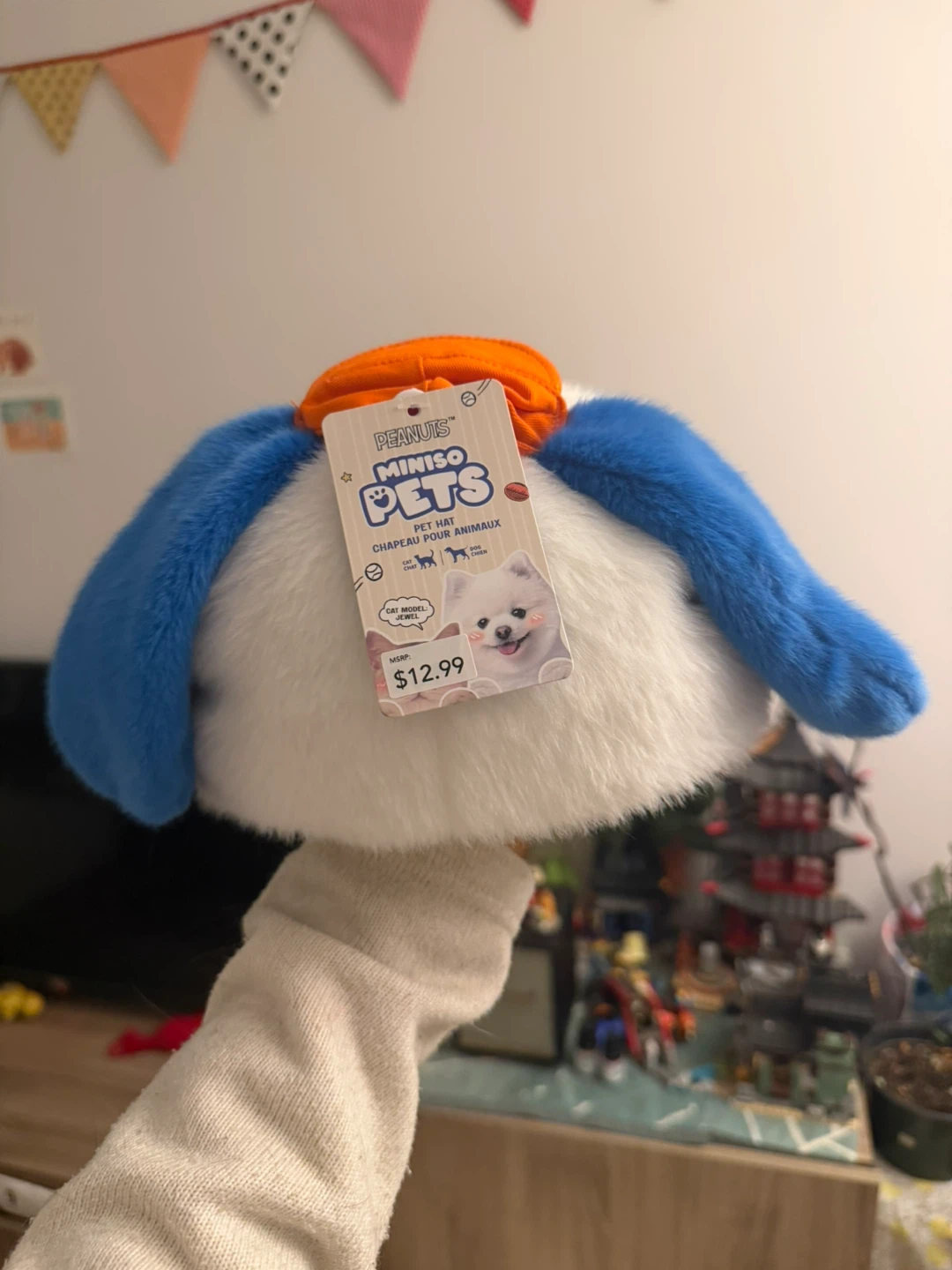 Super cute Peanuts White and Blue Dog Pet Hat - photo 2