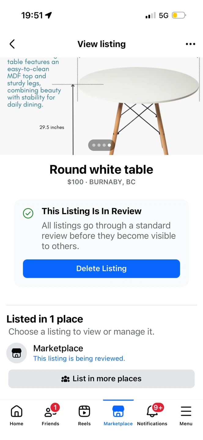 Round White Dining Table with Wooden Legs - photo 5
