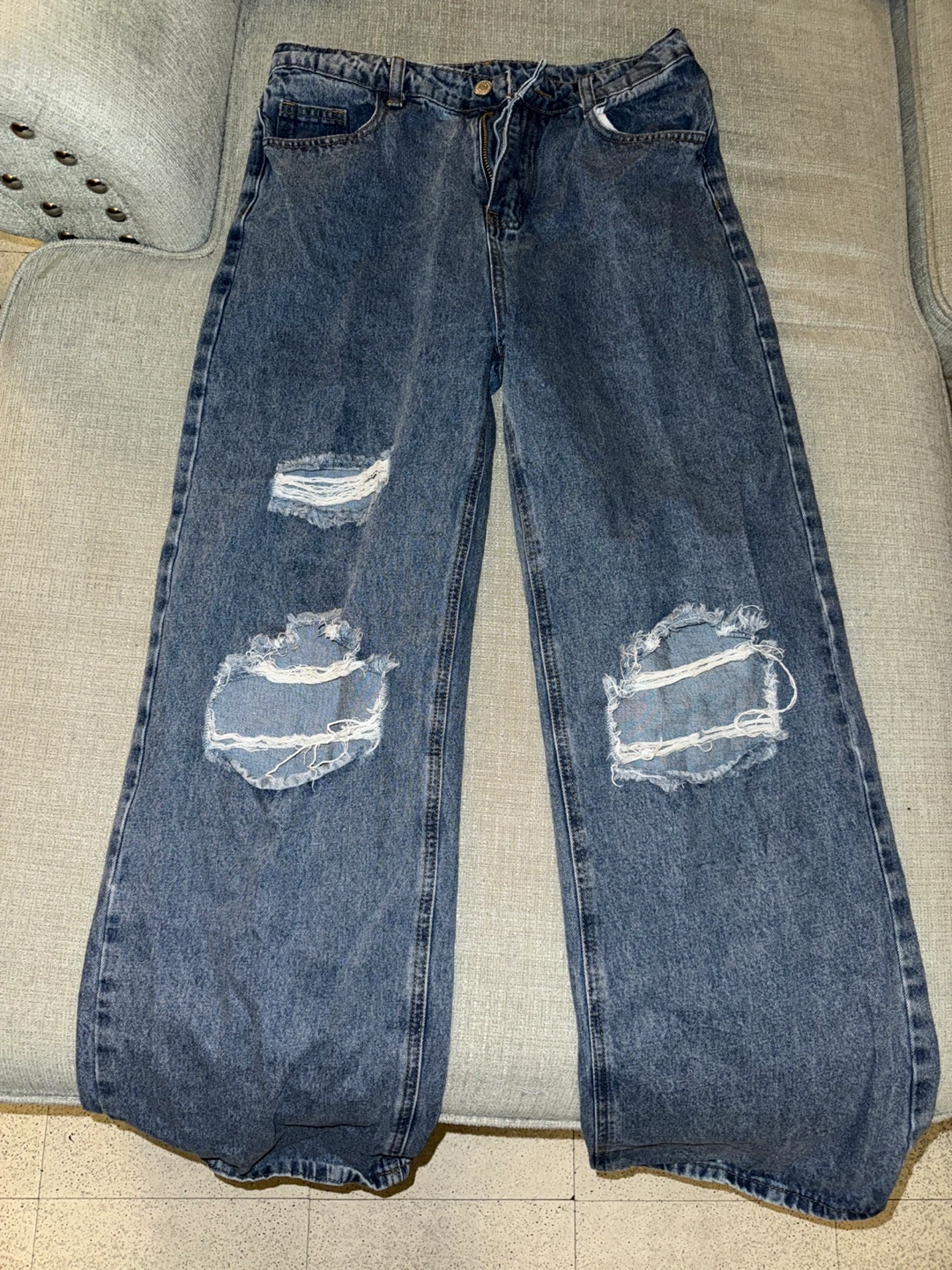 Women's Distressed Wide leg Jeans 🏆