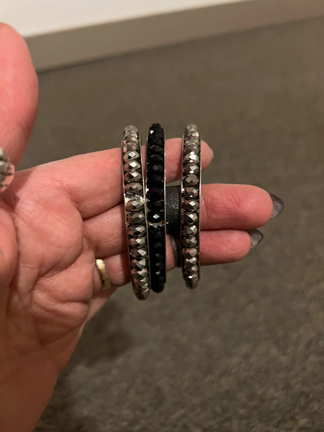 Assorted Bangles - Rhinestone, Beaded, and Metallic Styles - photo 5