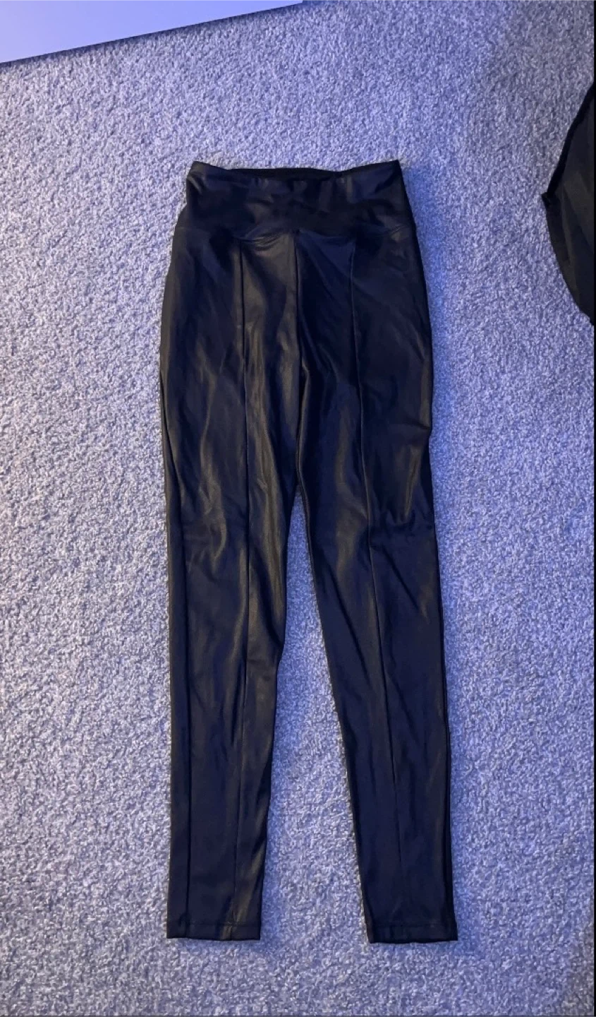 Black Faux Leather Leggings