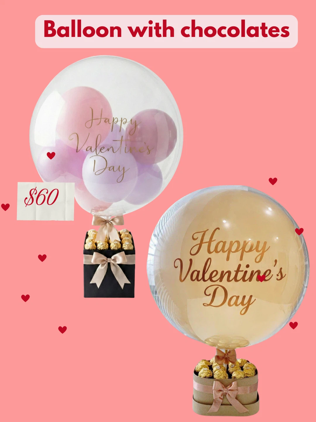 Valentine's Day Balloon Arrangement with Artificial Flowers - photo 5