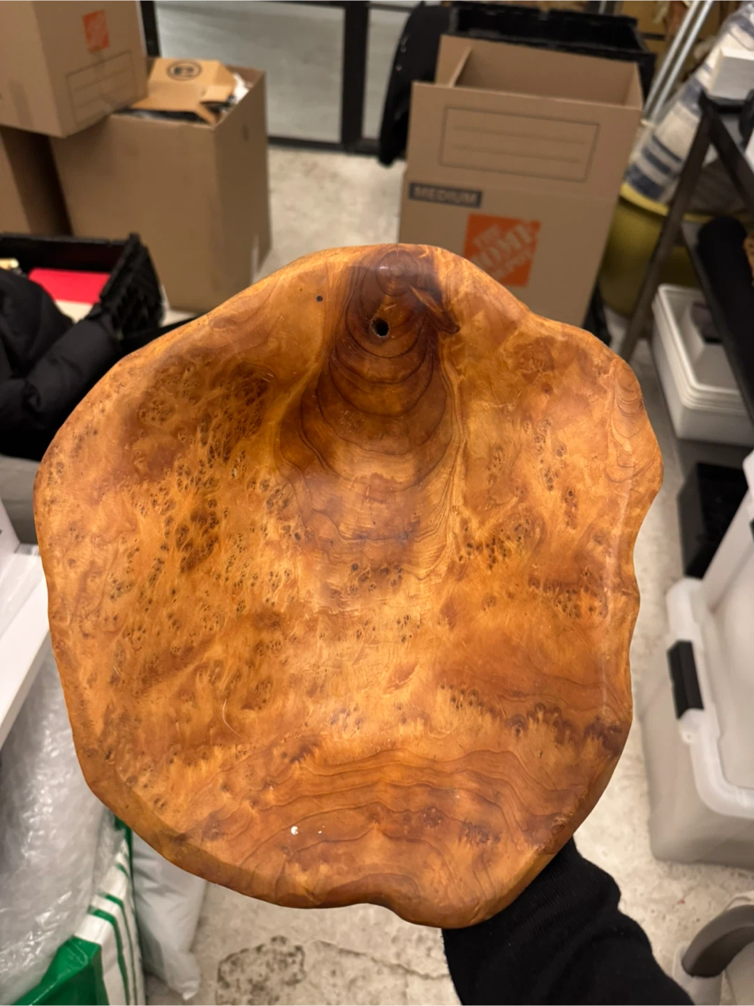 Rustic Carved Wood Bowl - photo 2