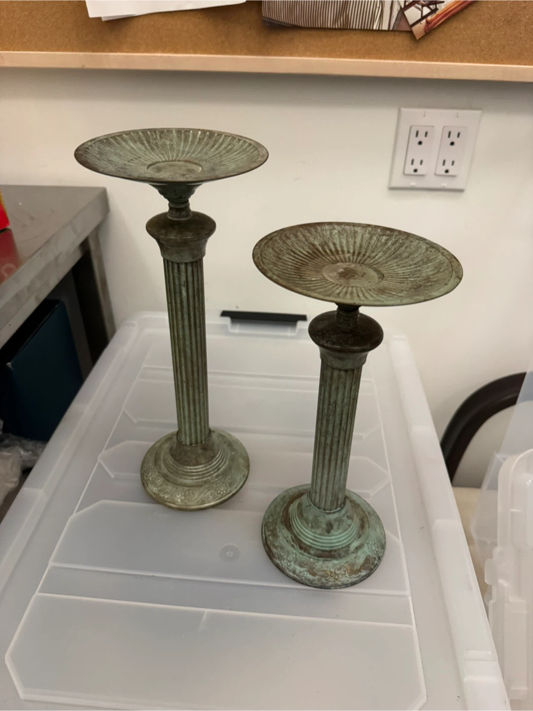 Set of 2 Vintage Candle Holders