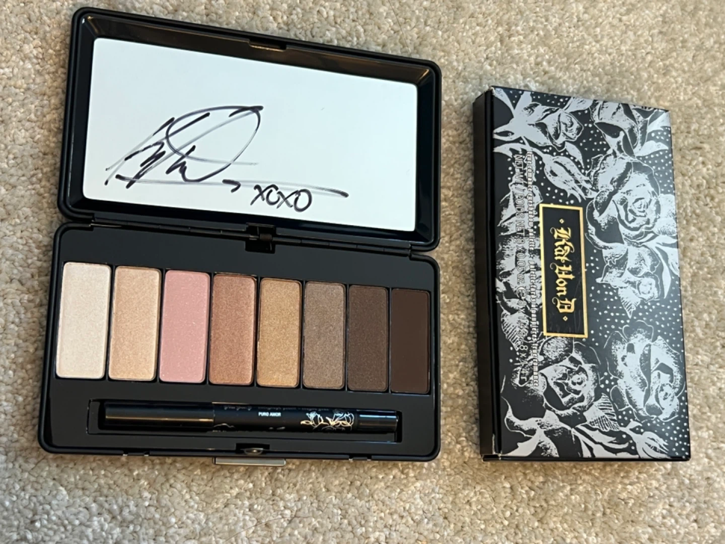 Kat Von D autographed eyeshadow palette