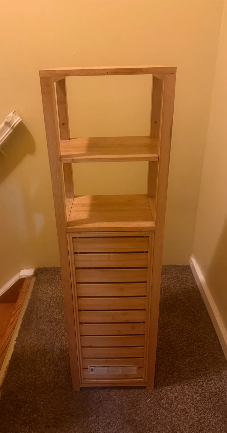 Bamboo Storage Shelf with Cabinet - photo 3