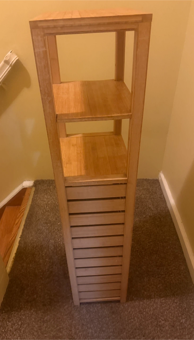 Bamboo Storage Shelf with Cabinet - photo 5