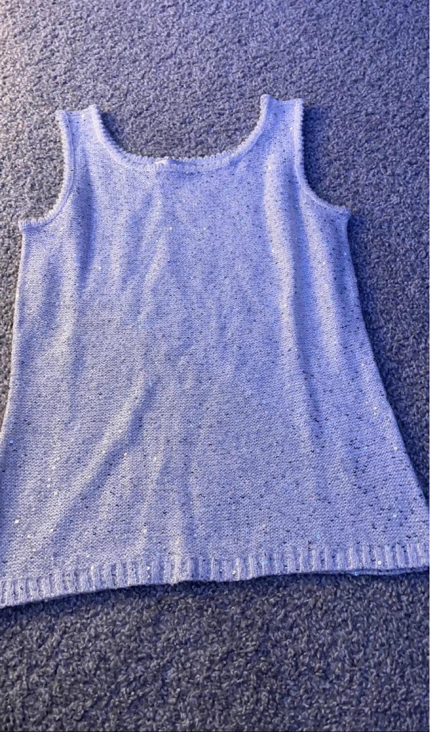 Women's Sparkly Knit Sleeveless Top